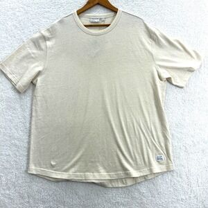 Frank & Oak Tee  Men's XXL‎ Light Beige  Relaxed Fit Hemp Tee